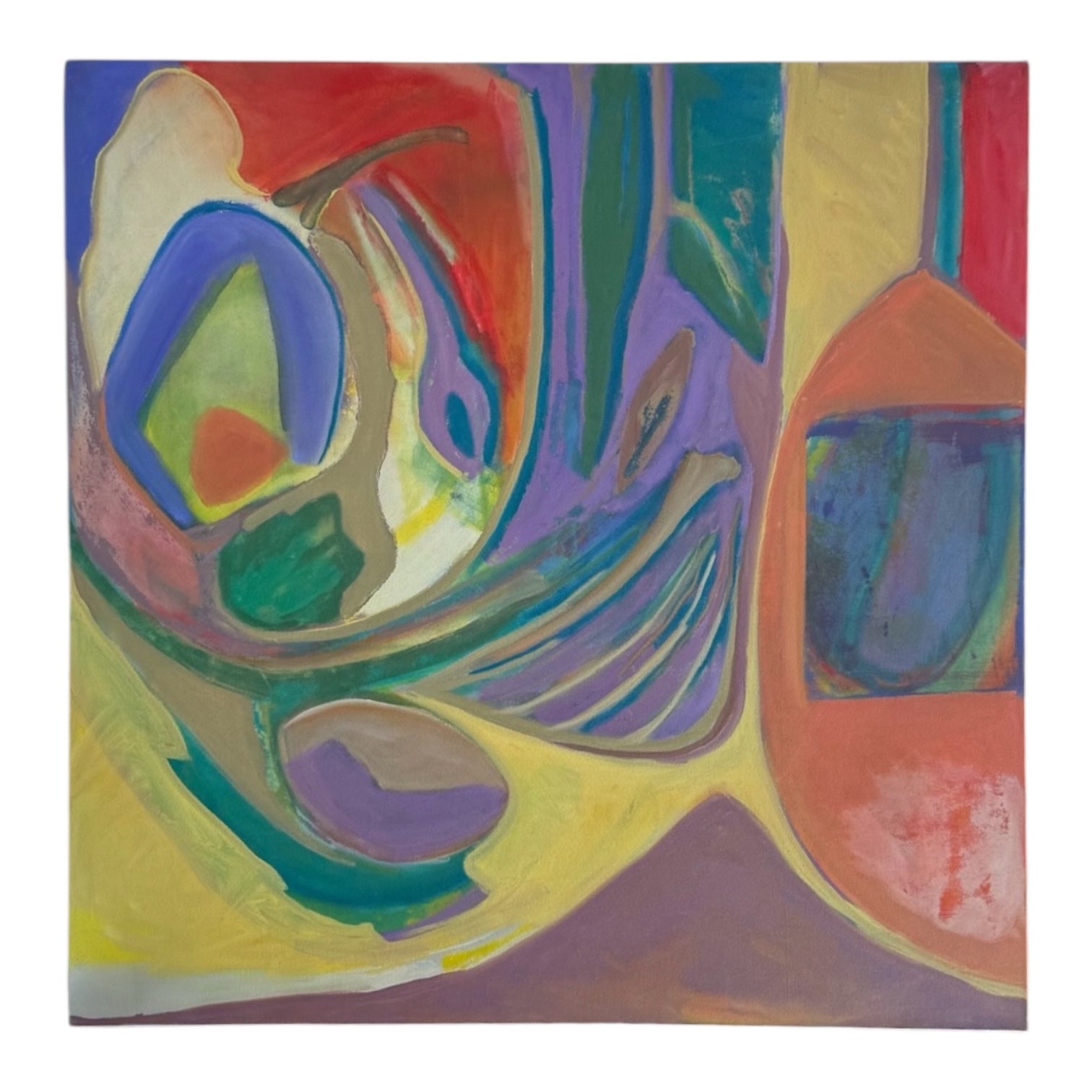 Oversized Abstract Painting in  Bright Coloration