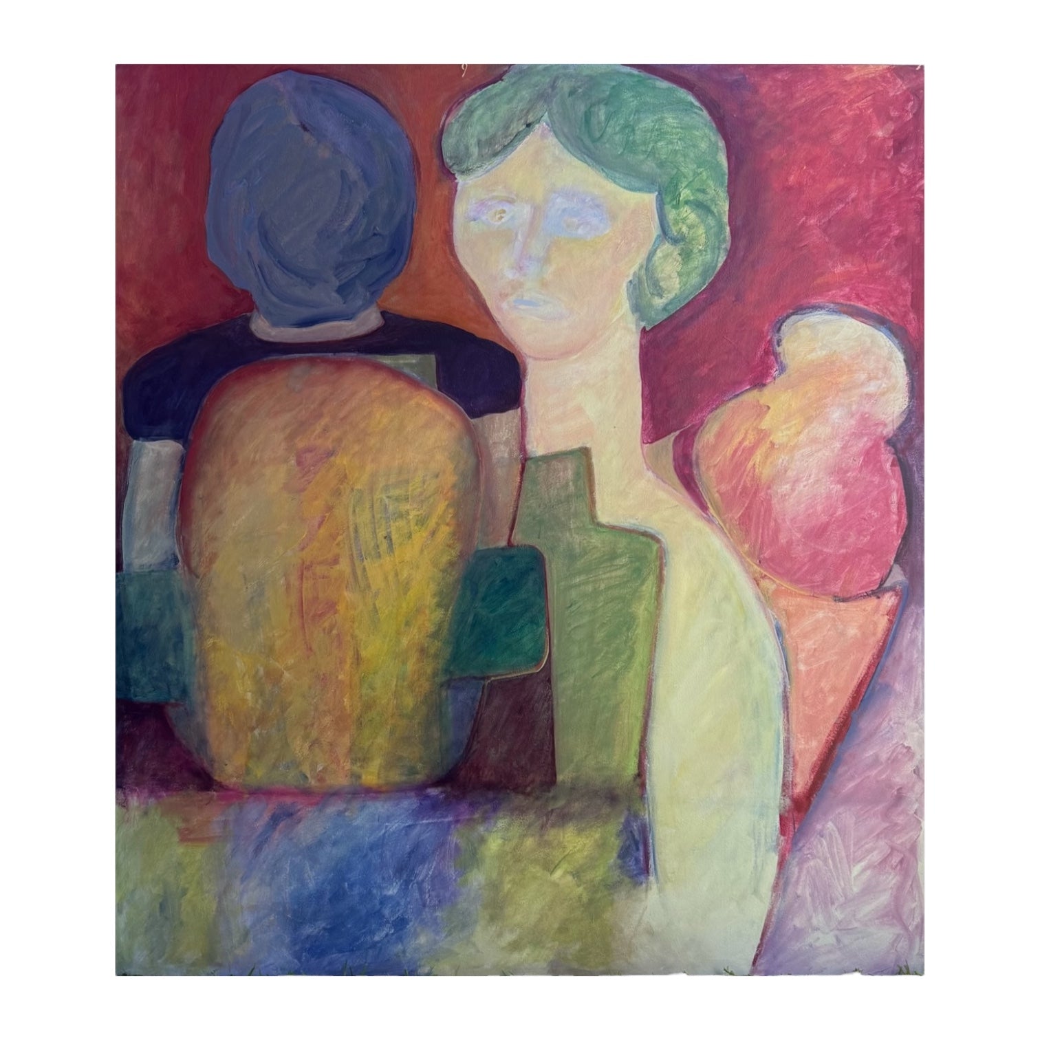 Monumental Abstract Figurative Painting on Canvas
