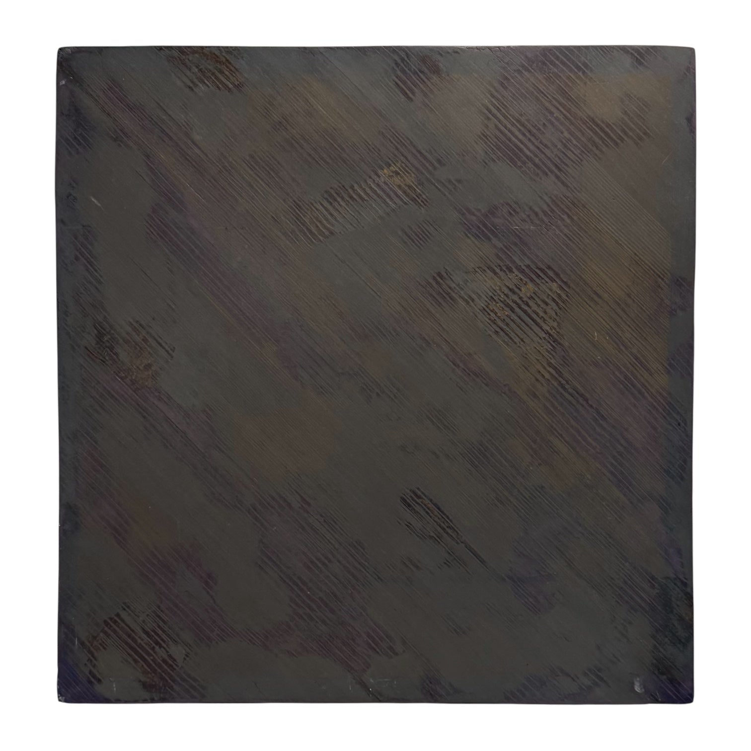Vintage Colorfield Oil Painting in Dark Striated Grays