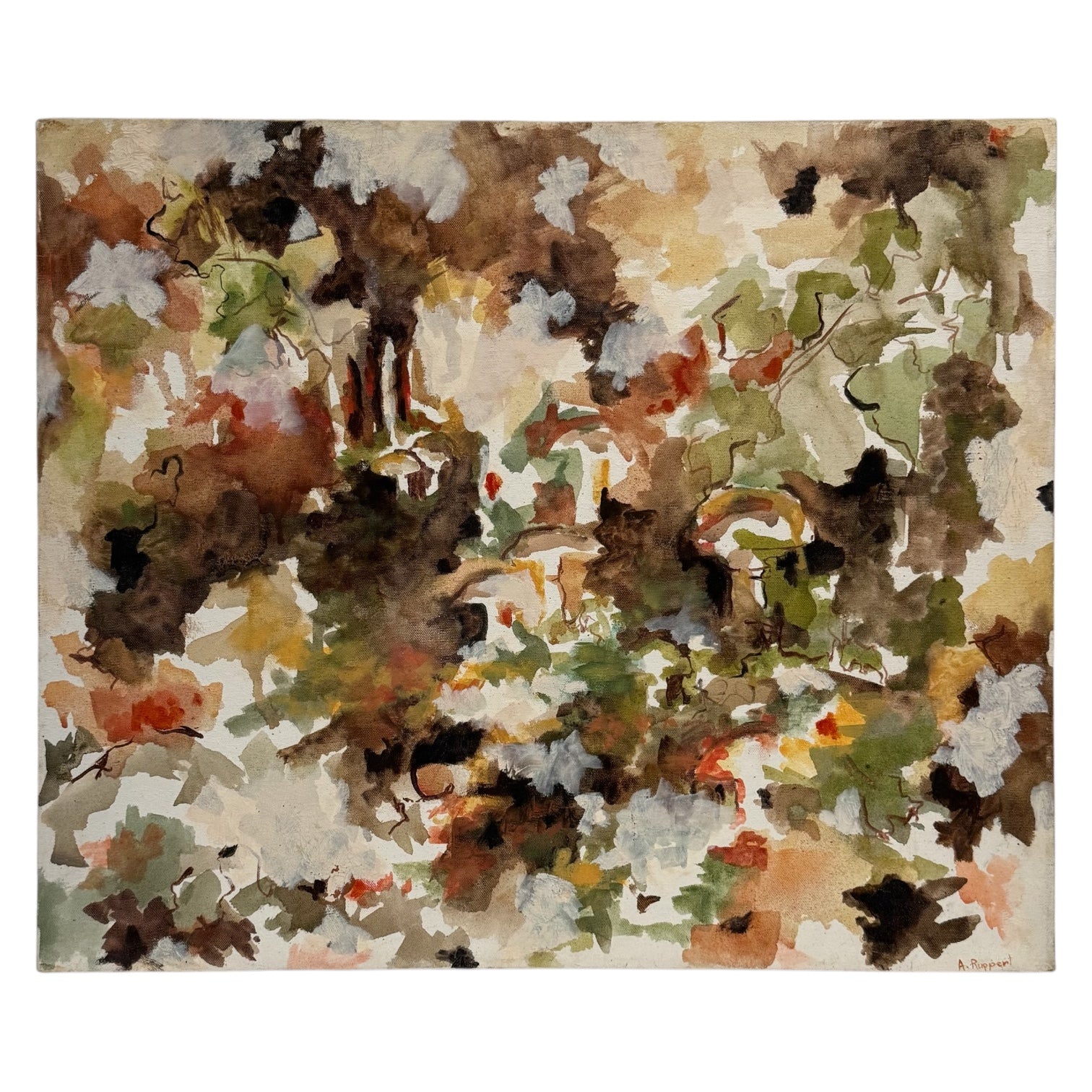 Abstract Oil Painting Suggestive of Naturescape