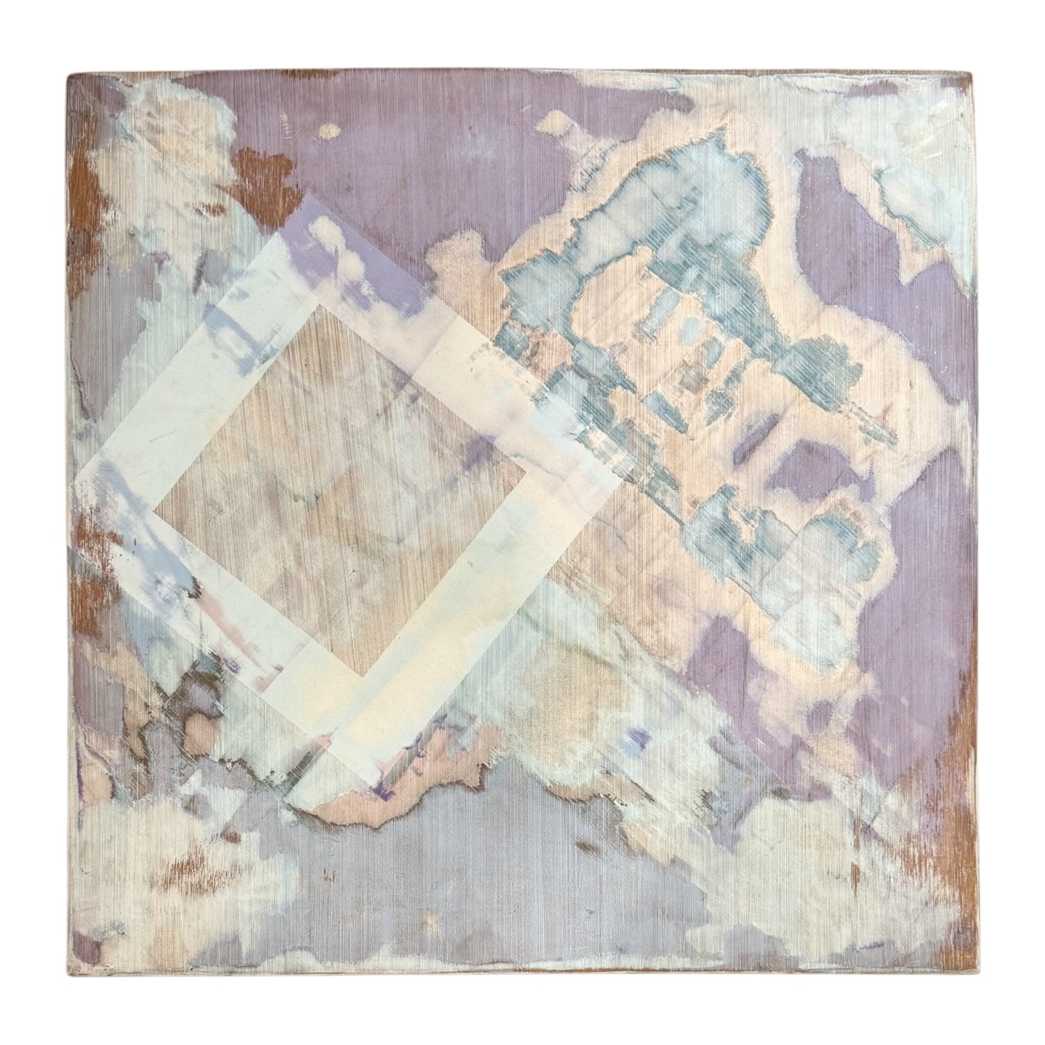 Ethereal Oil on Cradled Panel in Lavenders