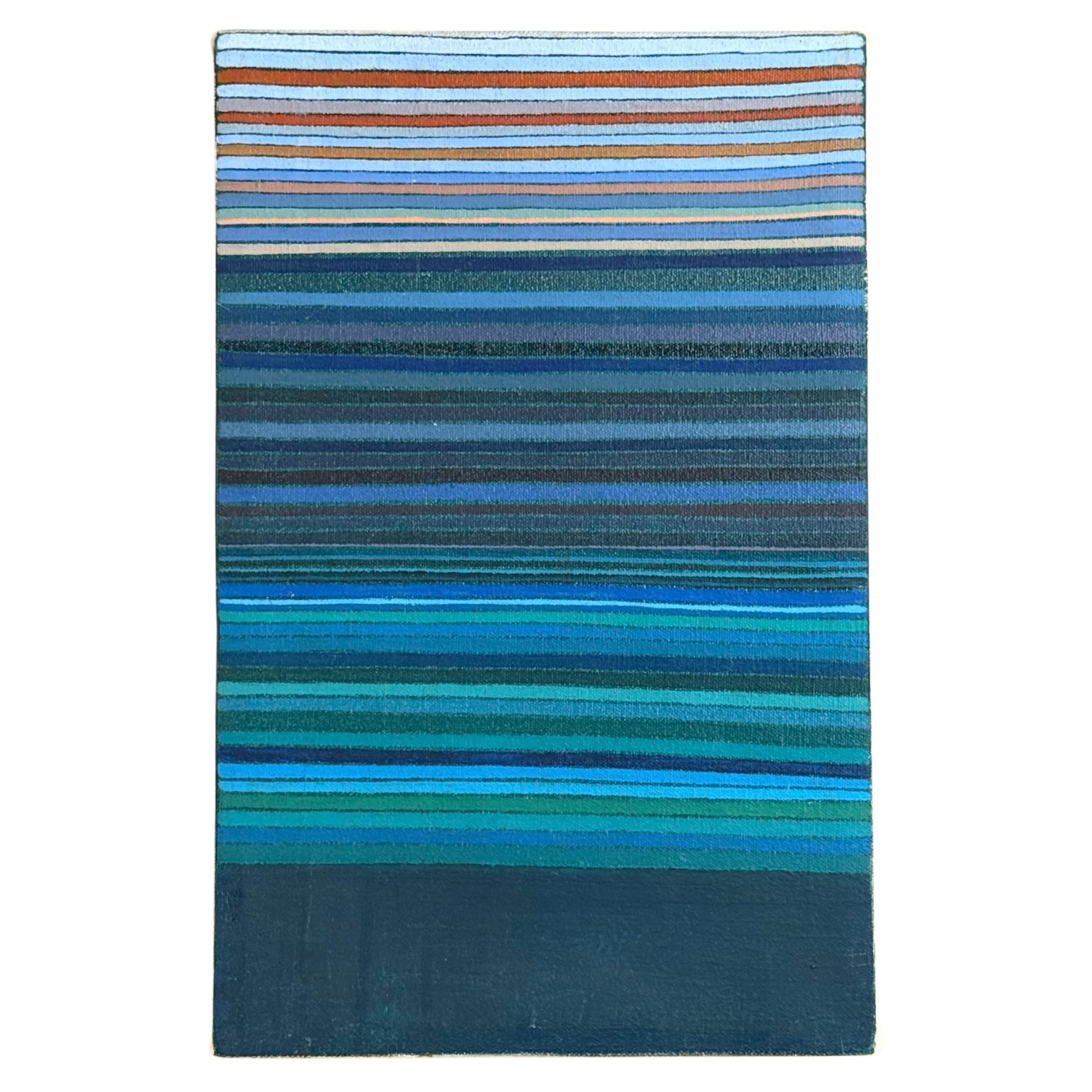 Abstract Stripes on Canvas in Blues