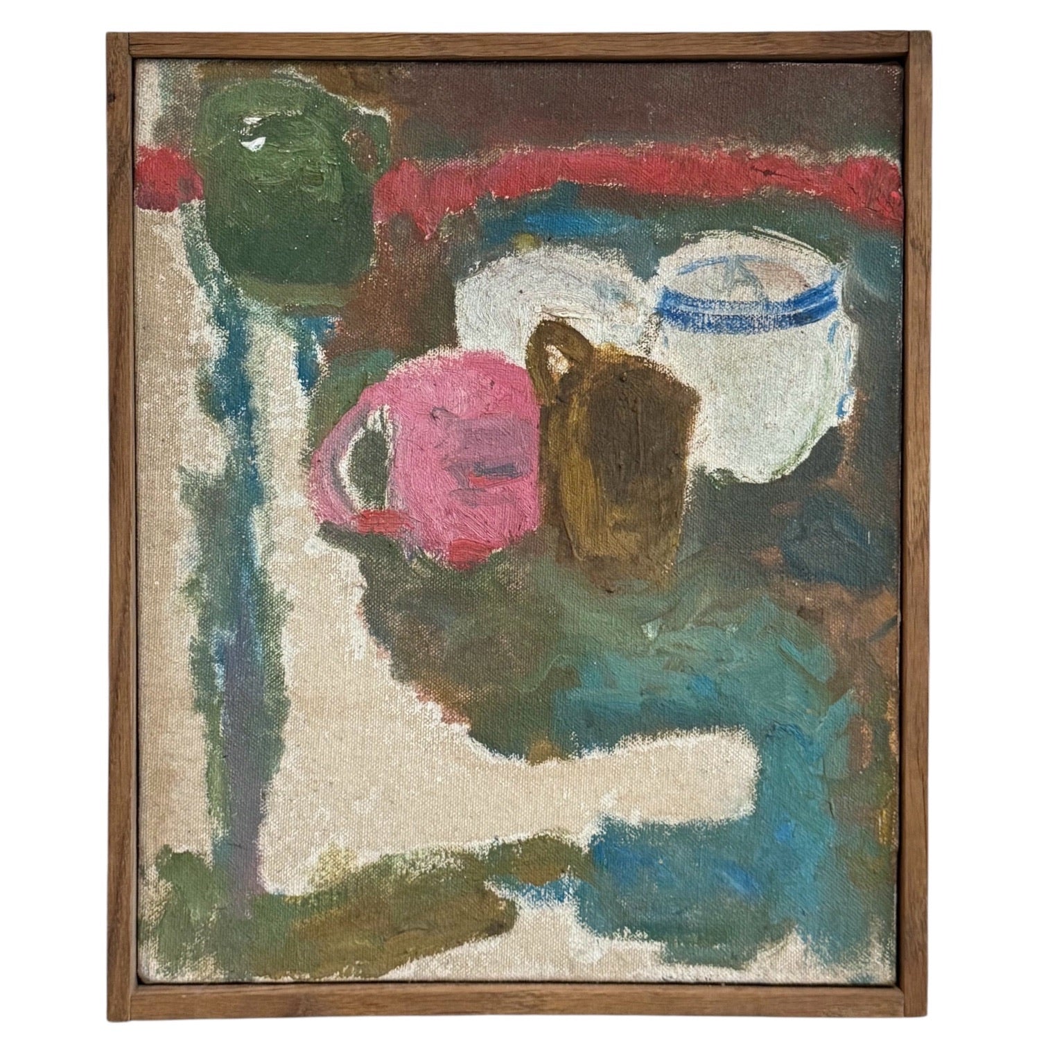 Still Life Oil Painting in Original Lathe Frame