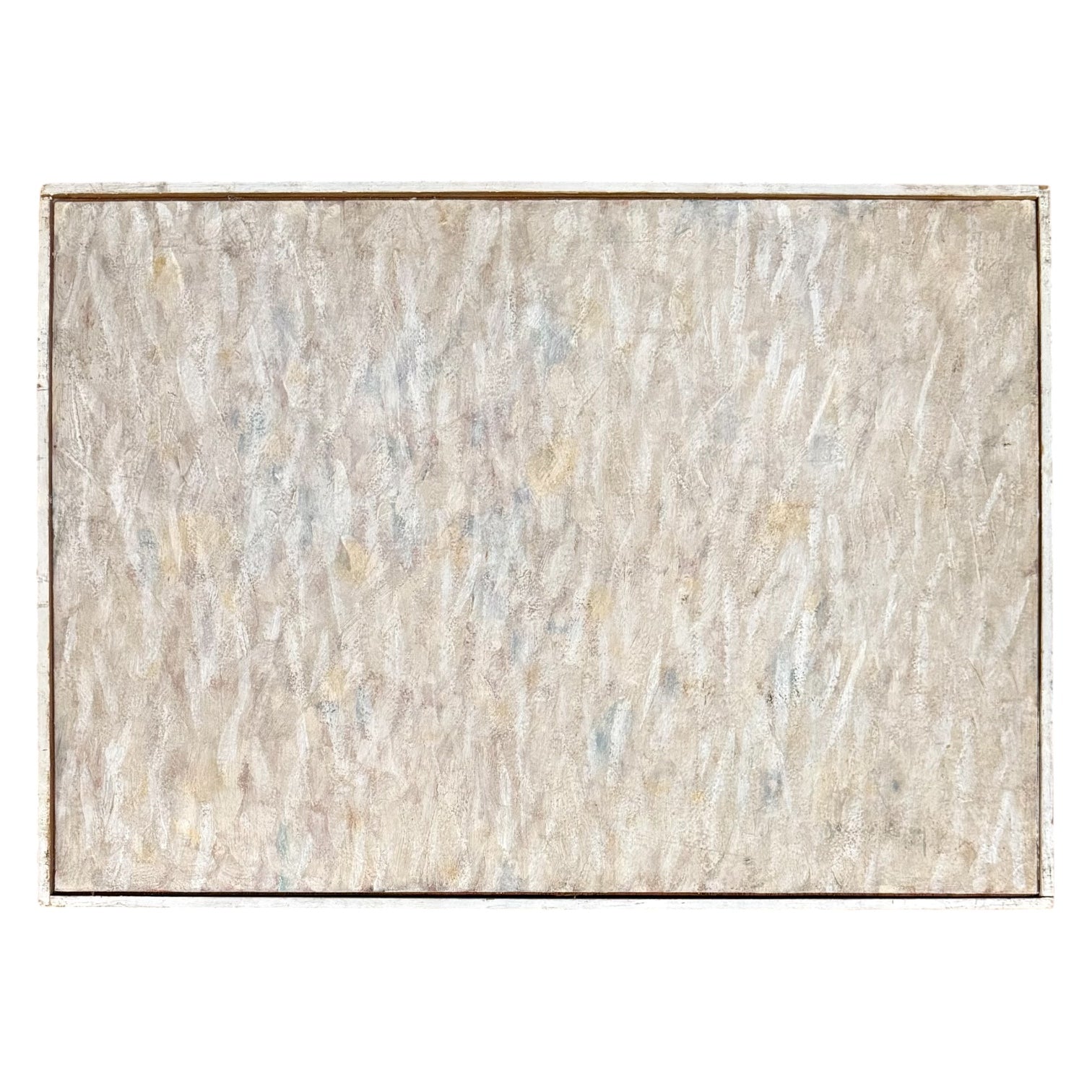 Colorfield Painting in Palest Neutrals in Original Lathe Frame