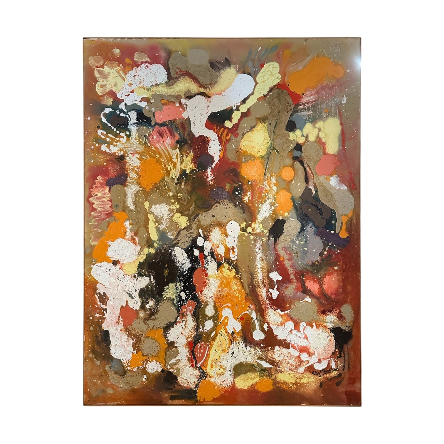 Energetic Abstract in Warm Tones