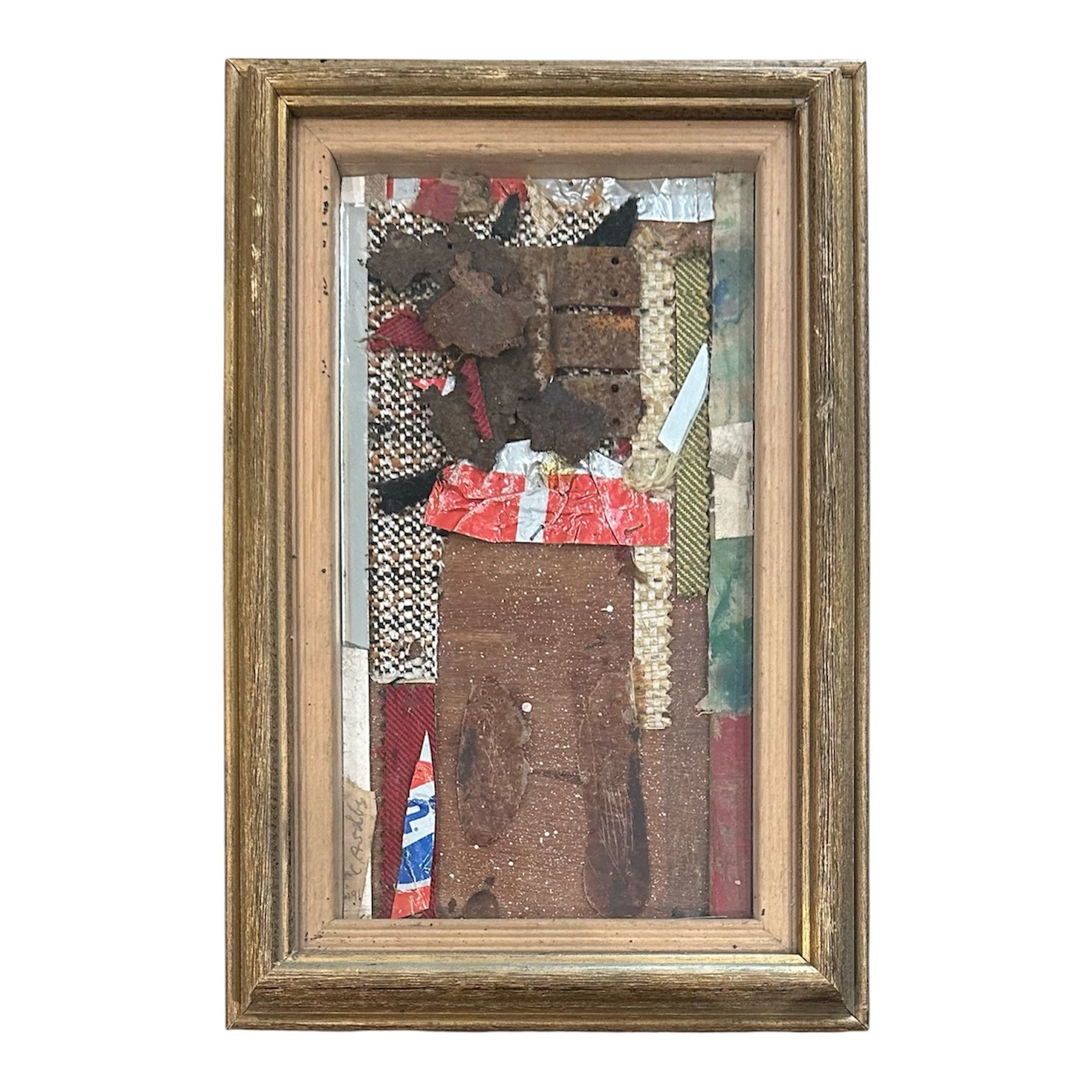 1991 Industrial Metals Collage with Reds and Greens