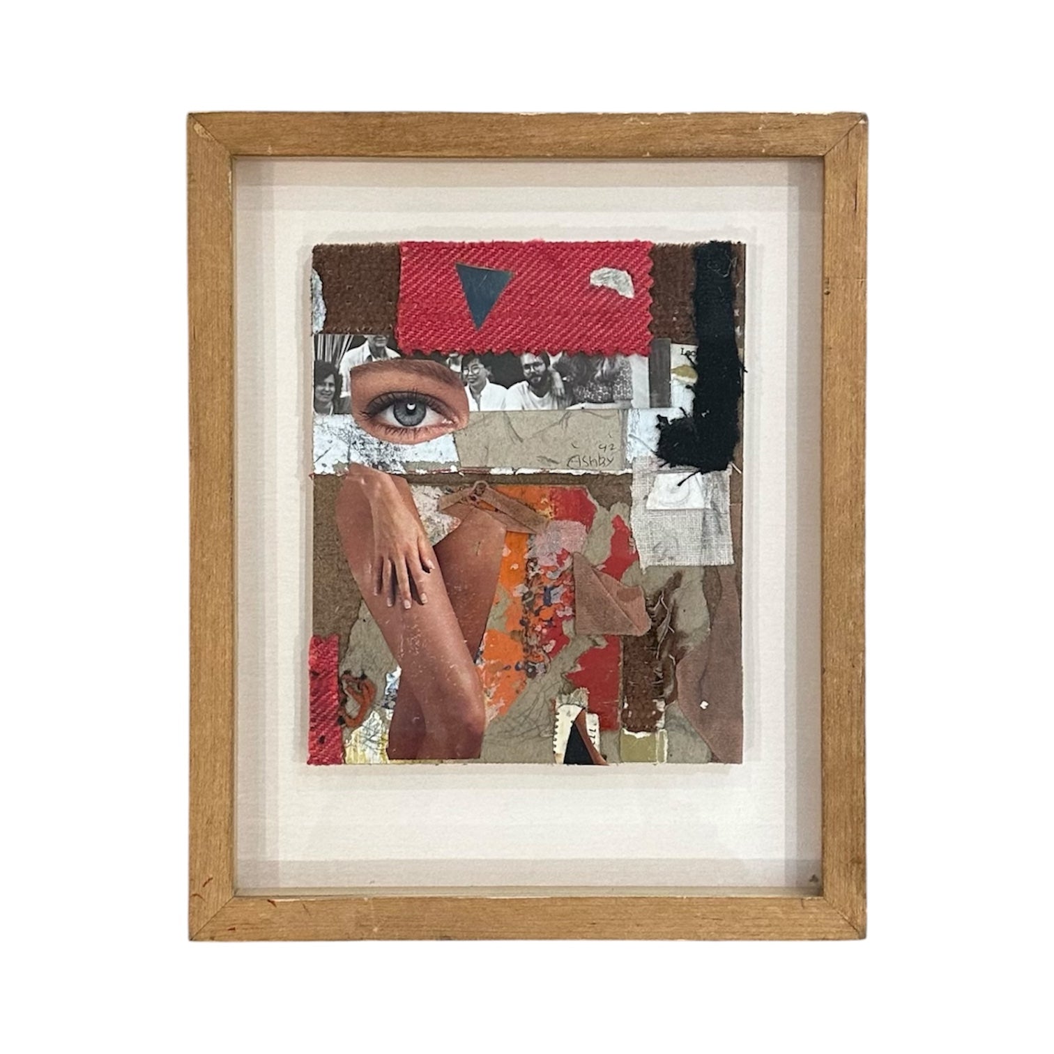 1992 Bold Collage with Figures in Bright Red Tones