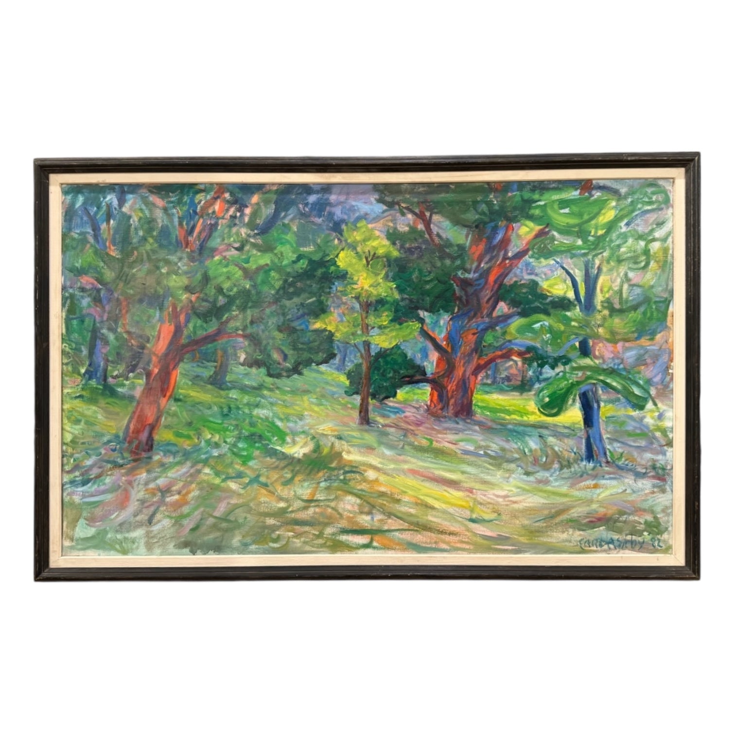 Vintage Wellfleet Landscape Oil on Canvas, Framed