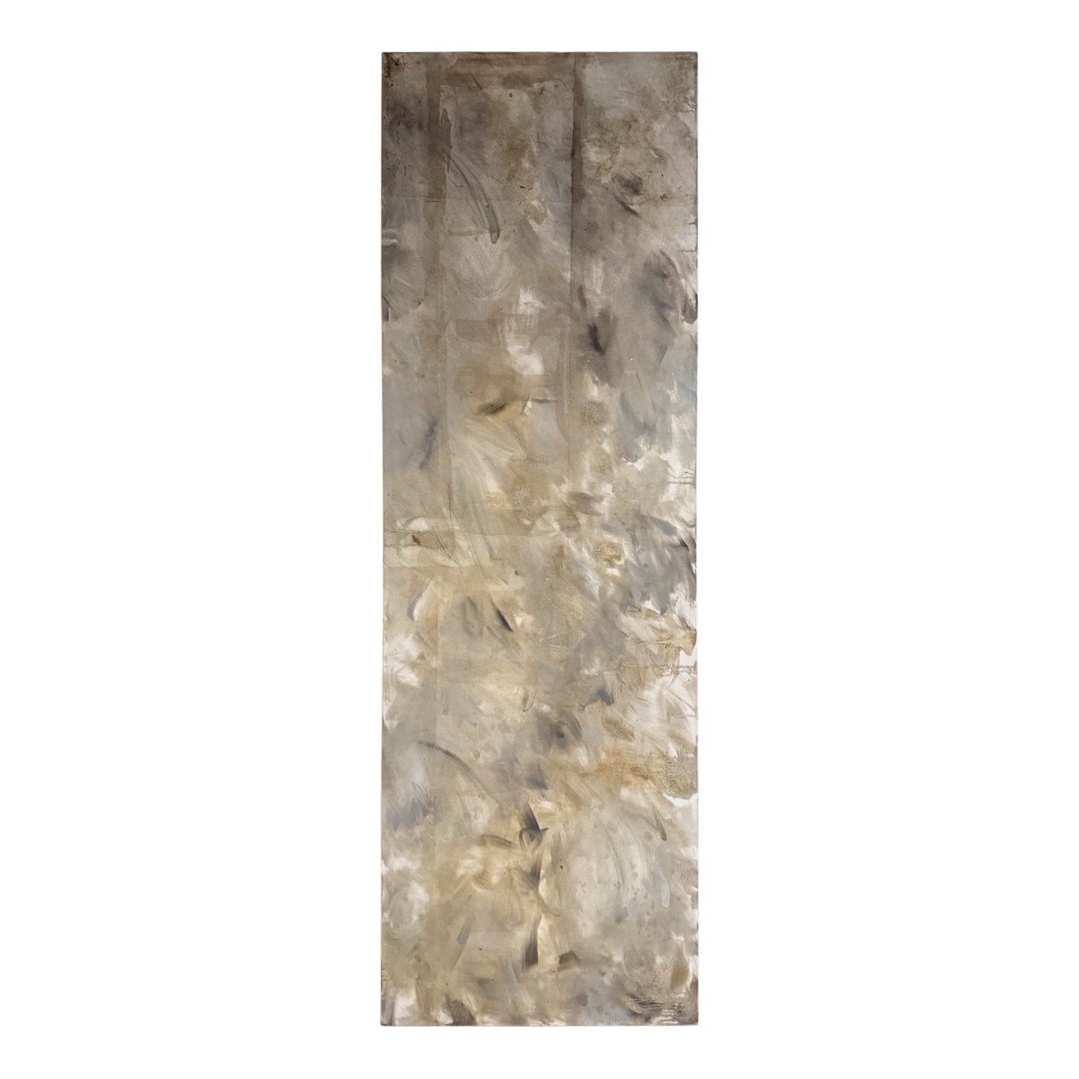 1993 Colorfield Painting in Taupes and Grays with Gestural Brushwork