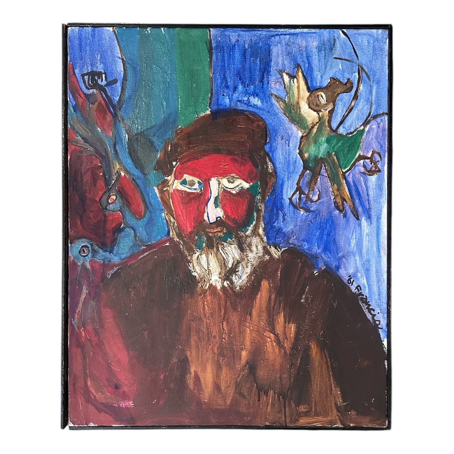 Early Self Portrait with Fantastical Creatures