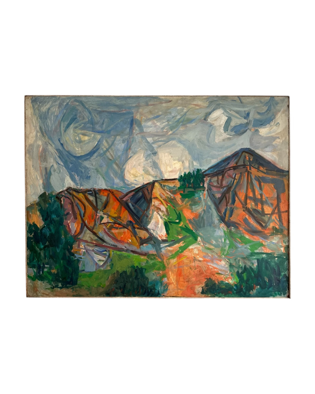 Reserved CL Carl Ashby Early Cubist Landscape