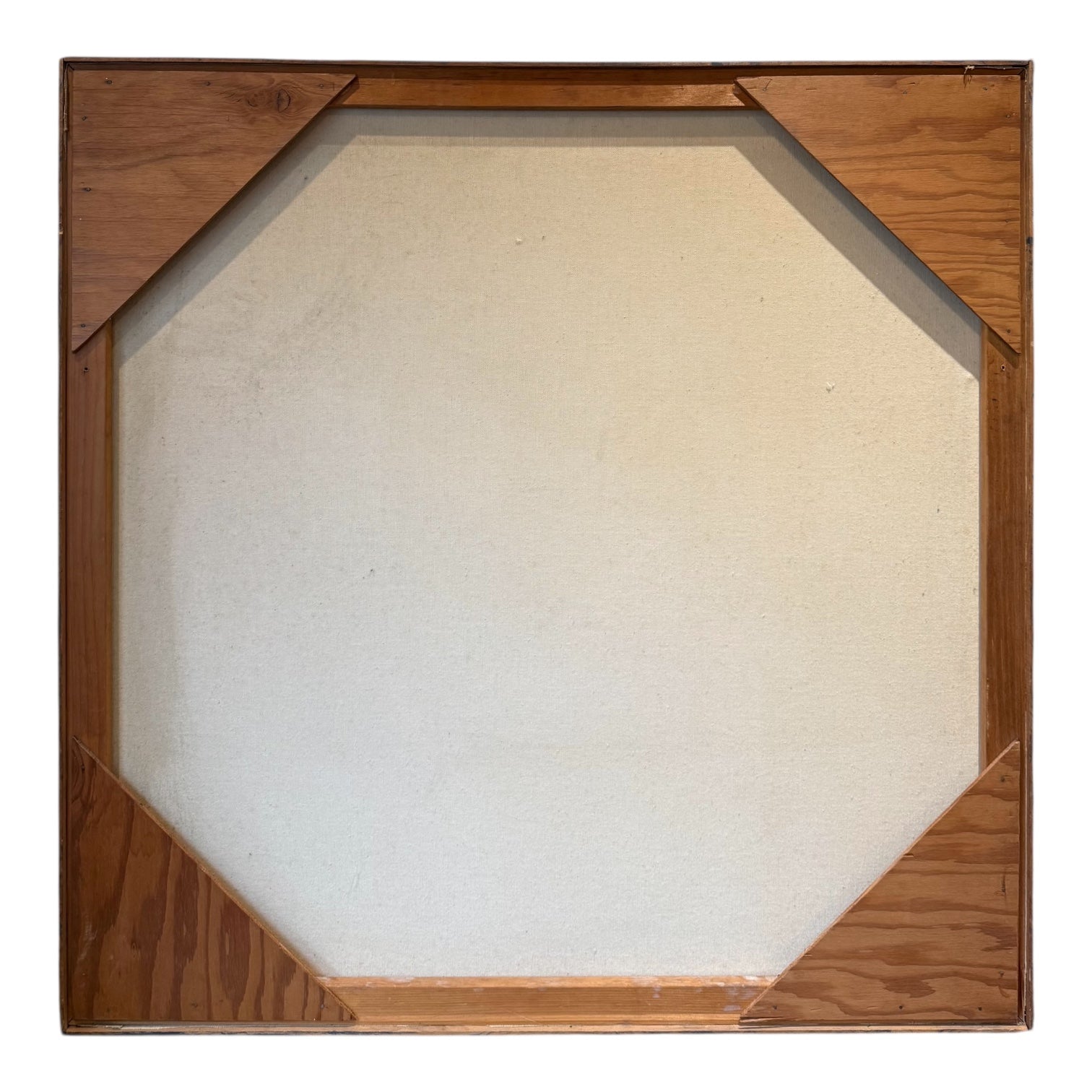 Abstract Colorblocked Oil Painting in Olive, Taupe and Persimmon