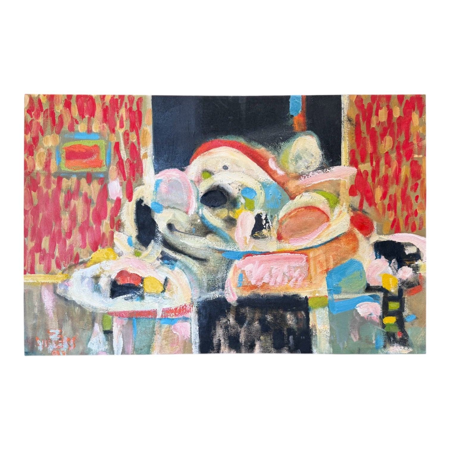 Abstract Still Life Tablescape in the Style of Matisse