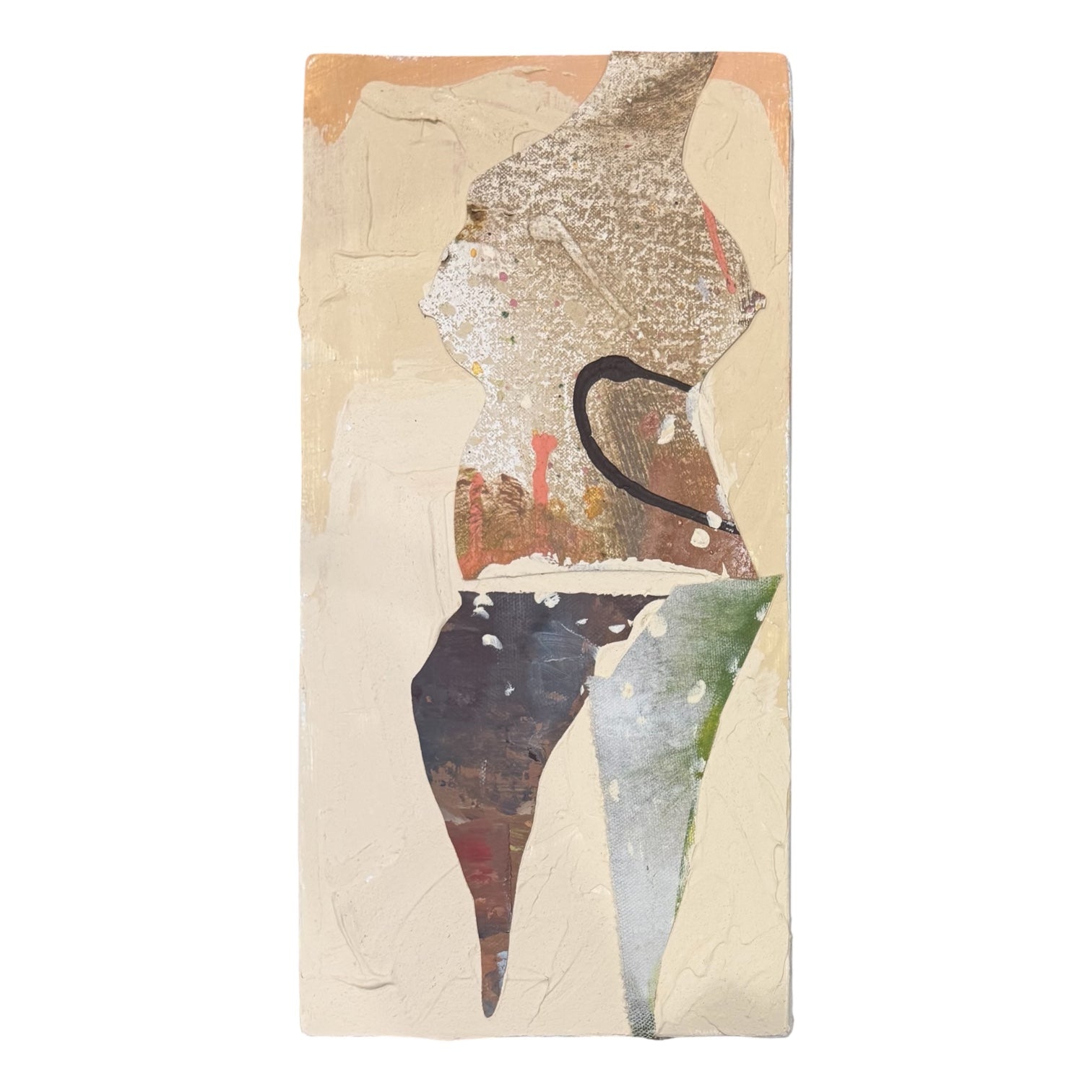 Mixed Media Figurative Abstraction on Cradled Panel