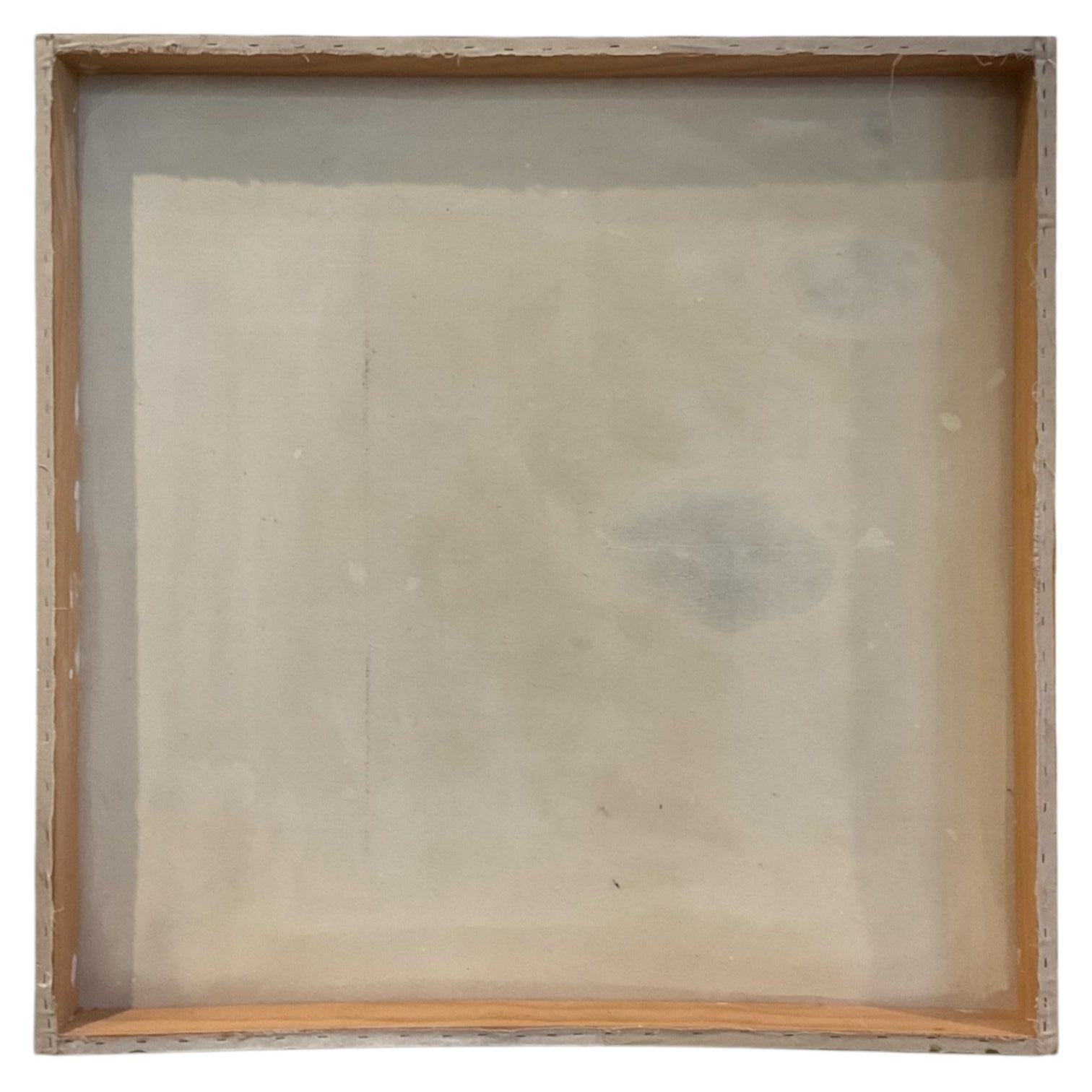 Vintage Ethereal Painting in Ochre with Red and Yellow