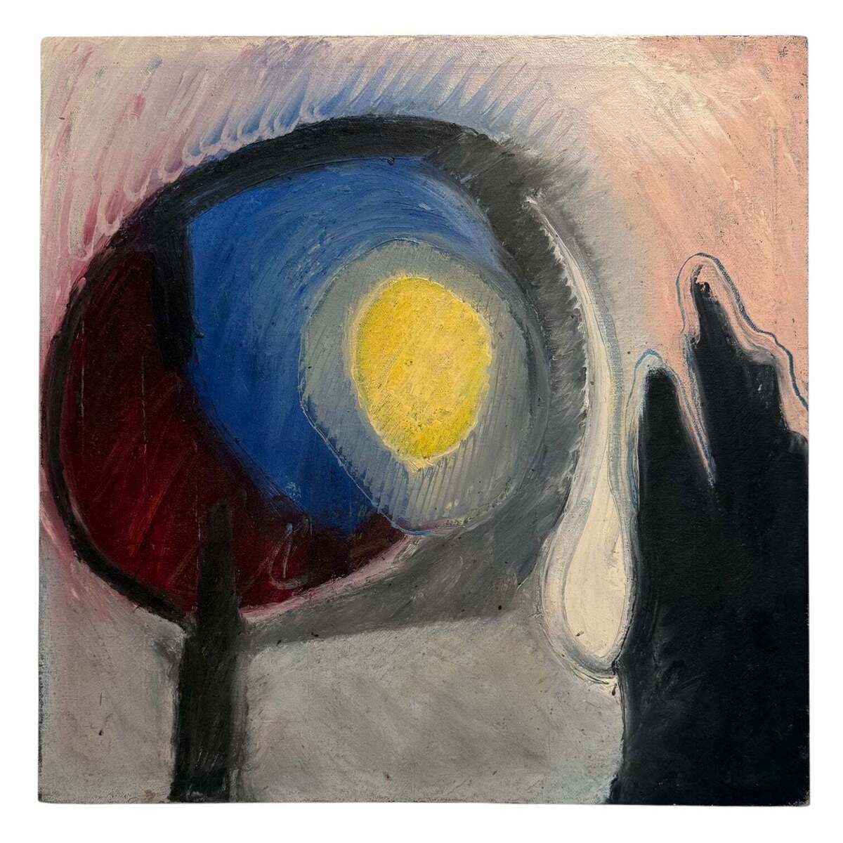 Abstract Oil Painting with Shapes