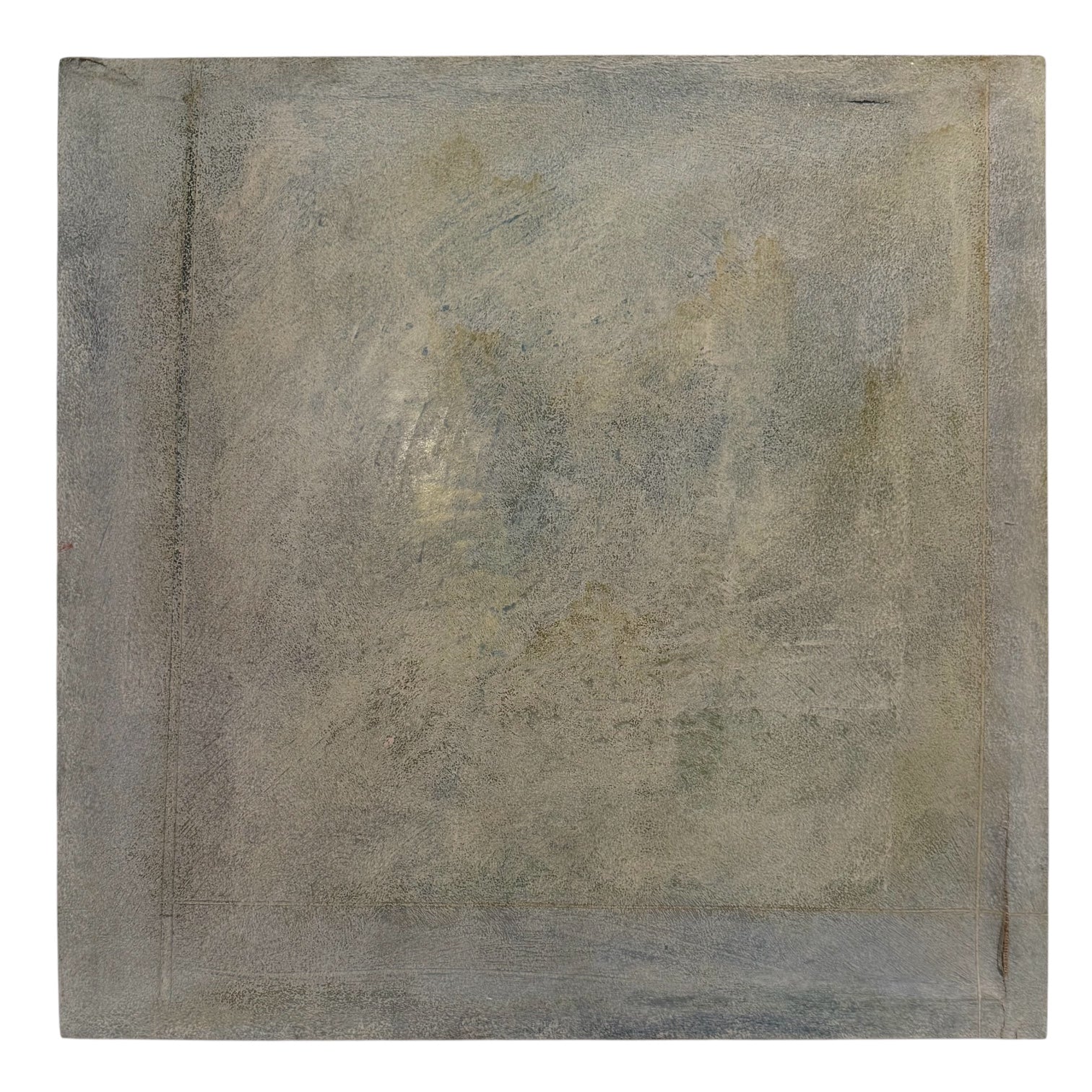 Vintage Colorfield Oil Painting in Palest Gray Pink Yellow
