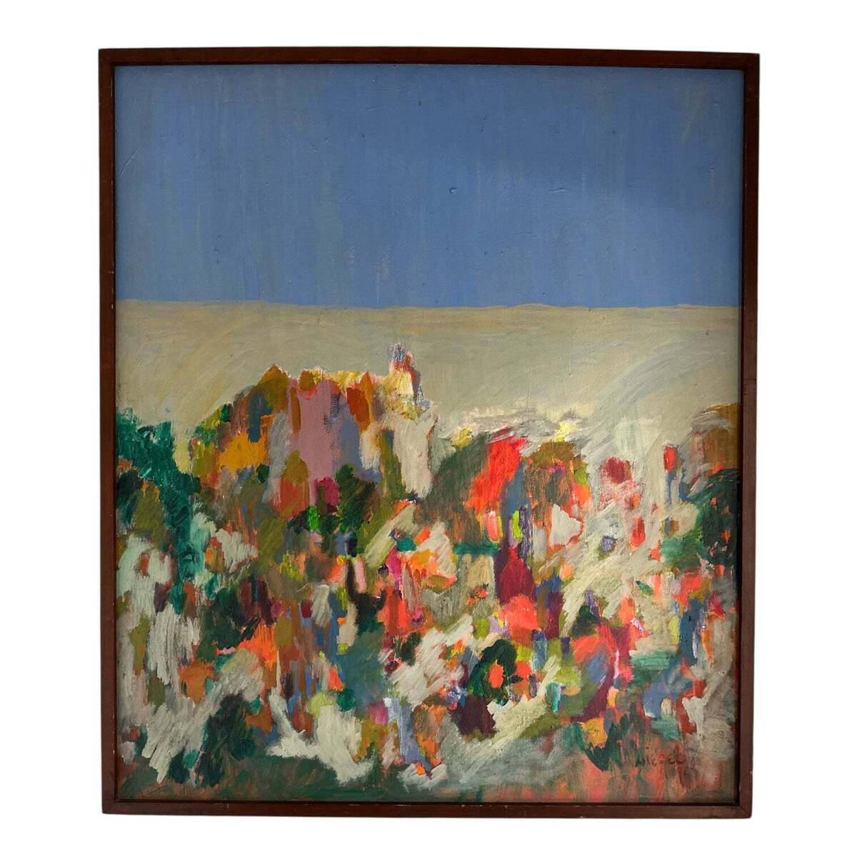 Large Custom Framed Abstract Landscape Reserved