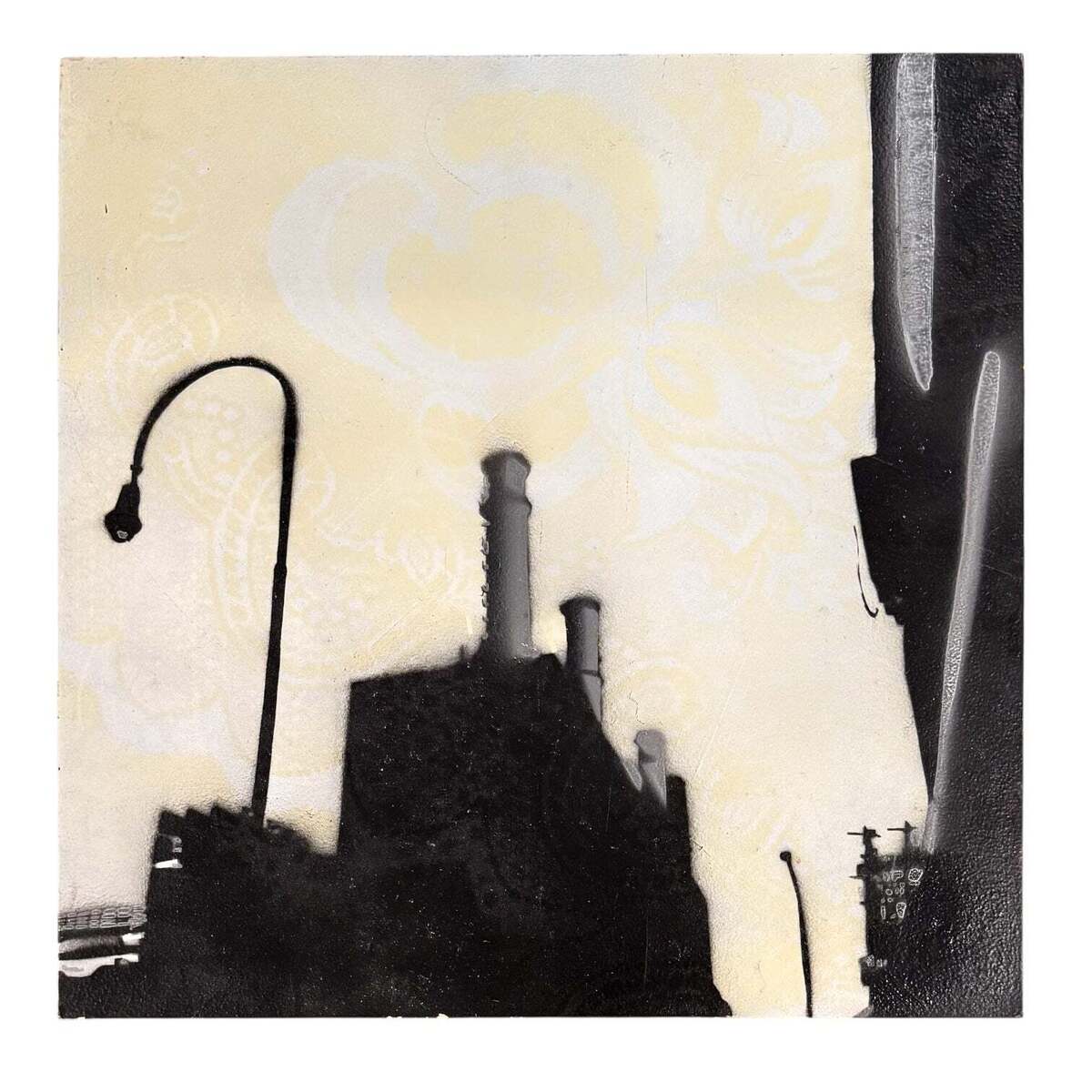 Cityscape in Silhouette in Black and Cream