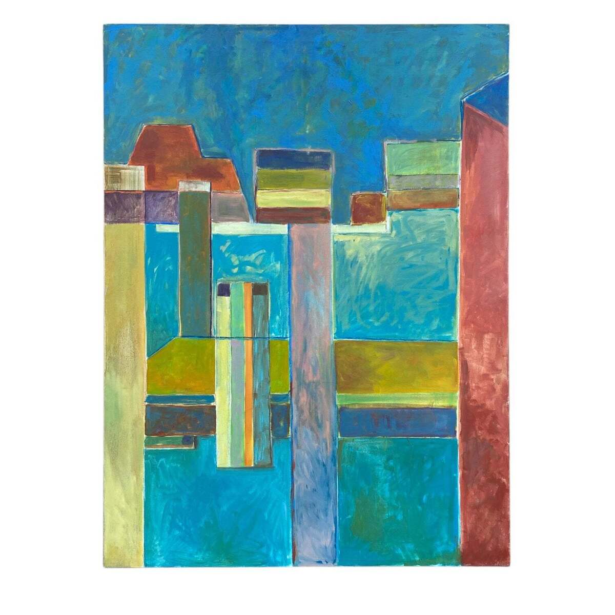 Abstract Oil Painting in the Manner of Diebenkorn