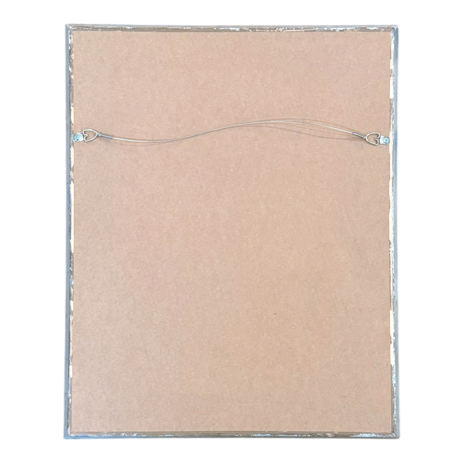 Vintage Figurative Abstraction in Wide Silvery Gray Frame