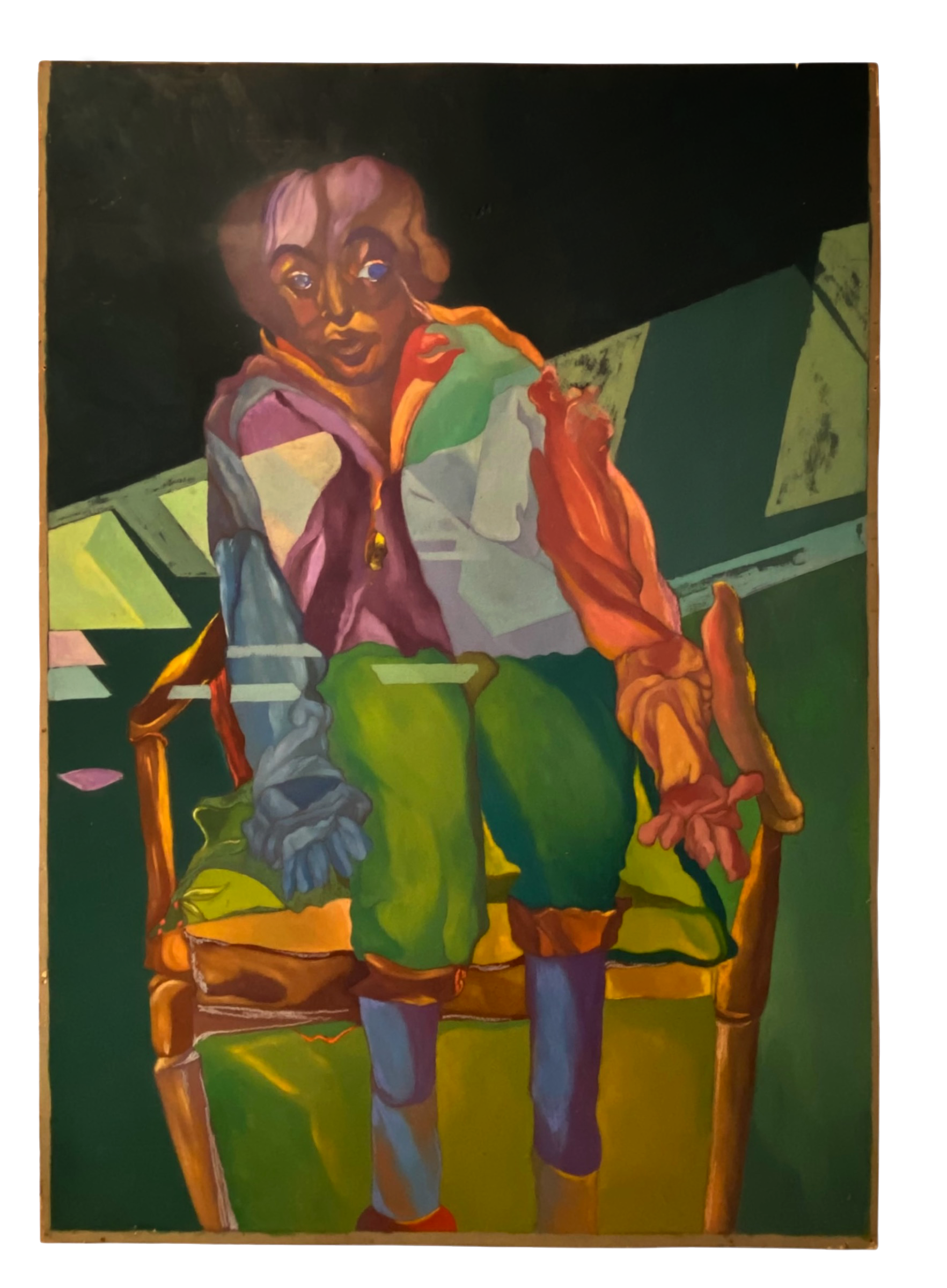 Large Vibrant Portrait of Boy in Interior