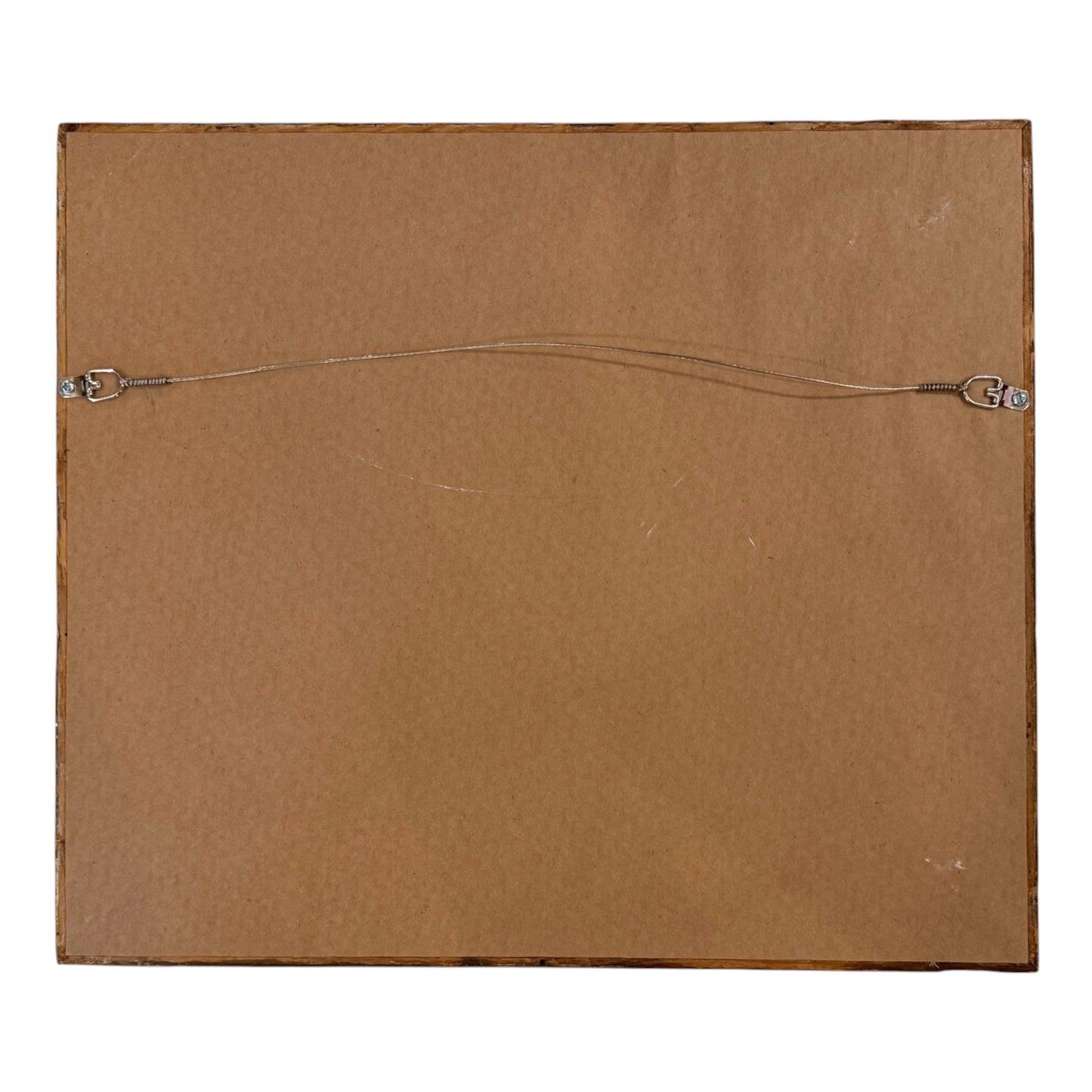 Graphic Abstracted Shapes in Wide Vintage Carved Wood Frame