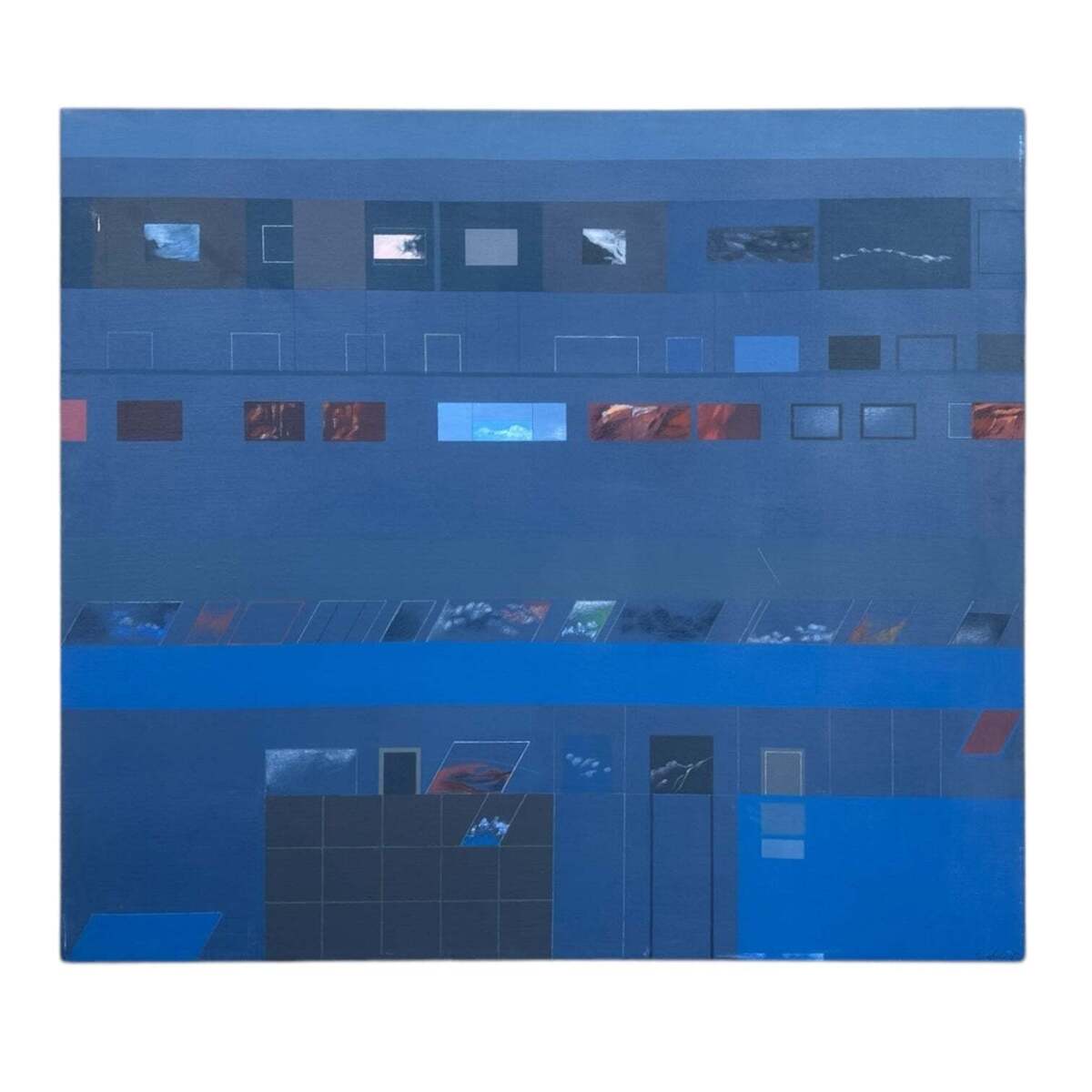 Architectural Painting with Grids and Insets