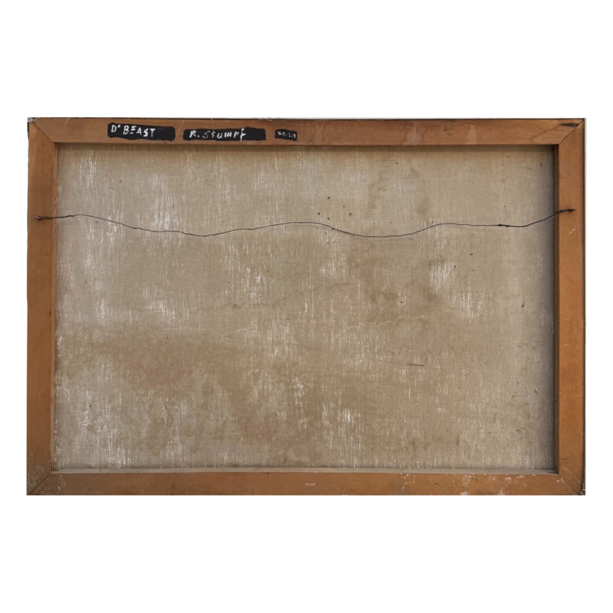 Gestural Neo-Expressionist Painting in Black, Gray and White