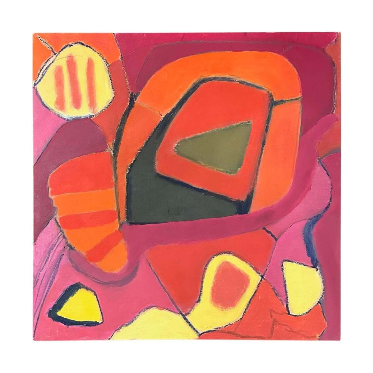 Bold and Energetic Abstract in Bright Reds