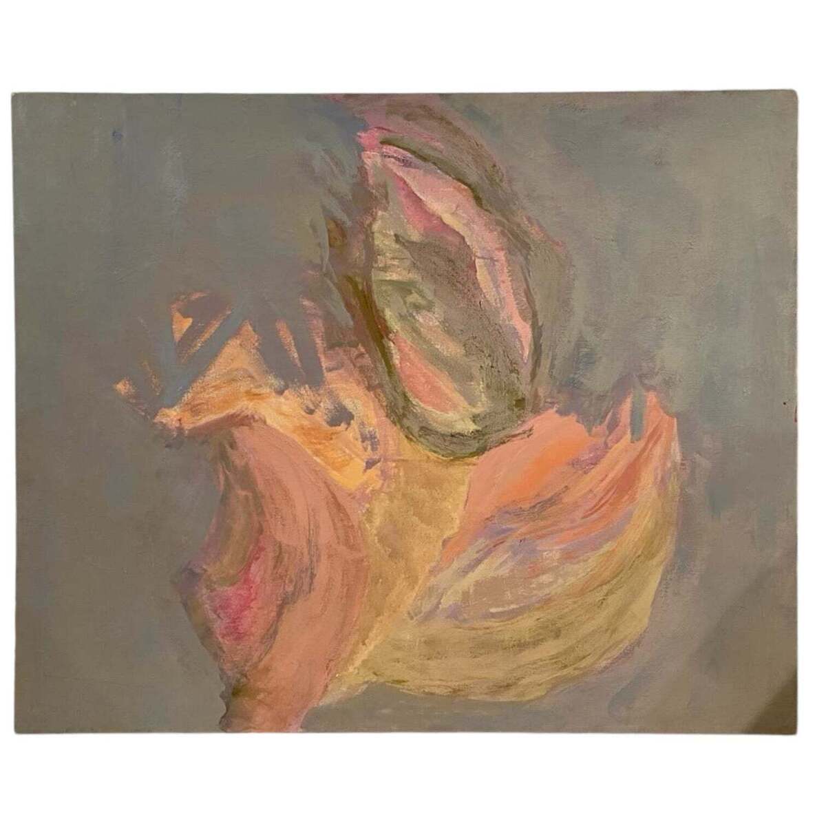 Large Interesting Abstract in Pinks and Blue