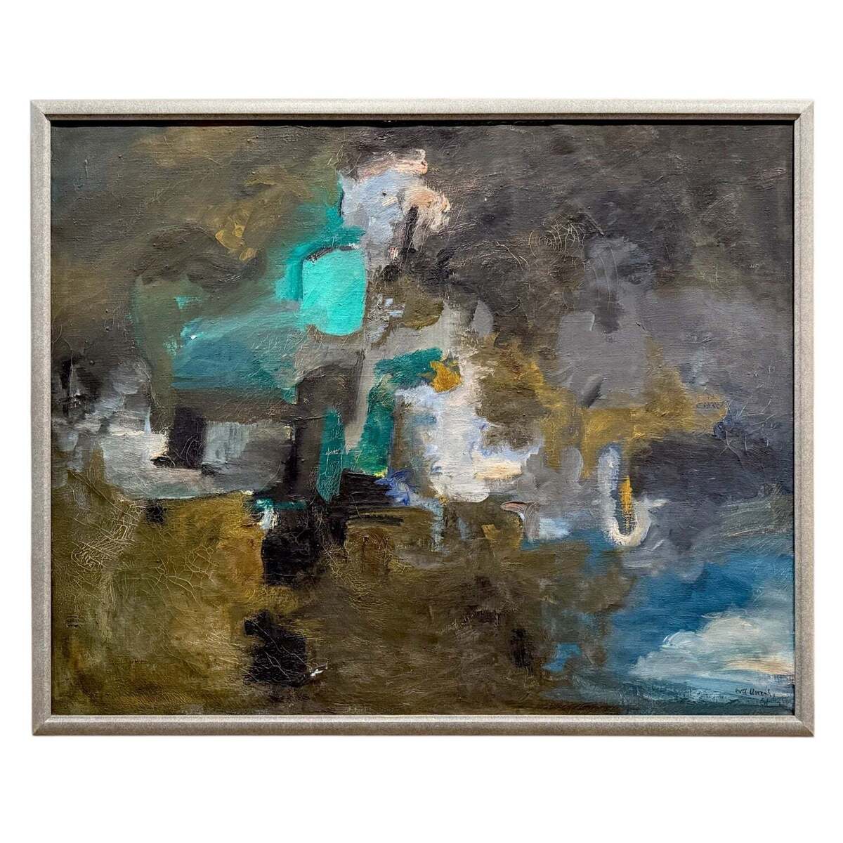 1961 Deeply Saturated Abstract Expressionist Painting