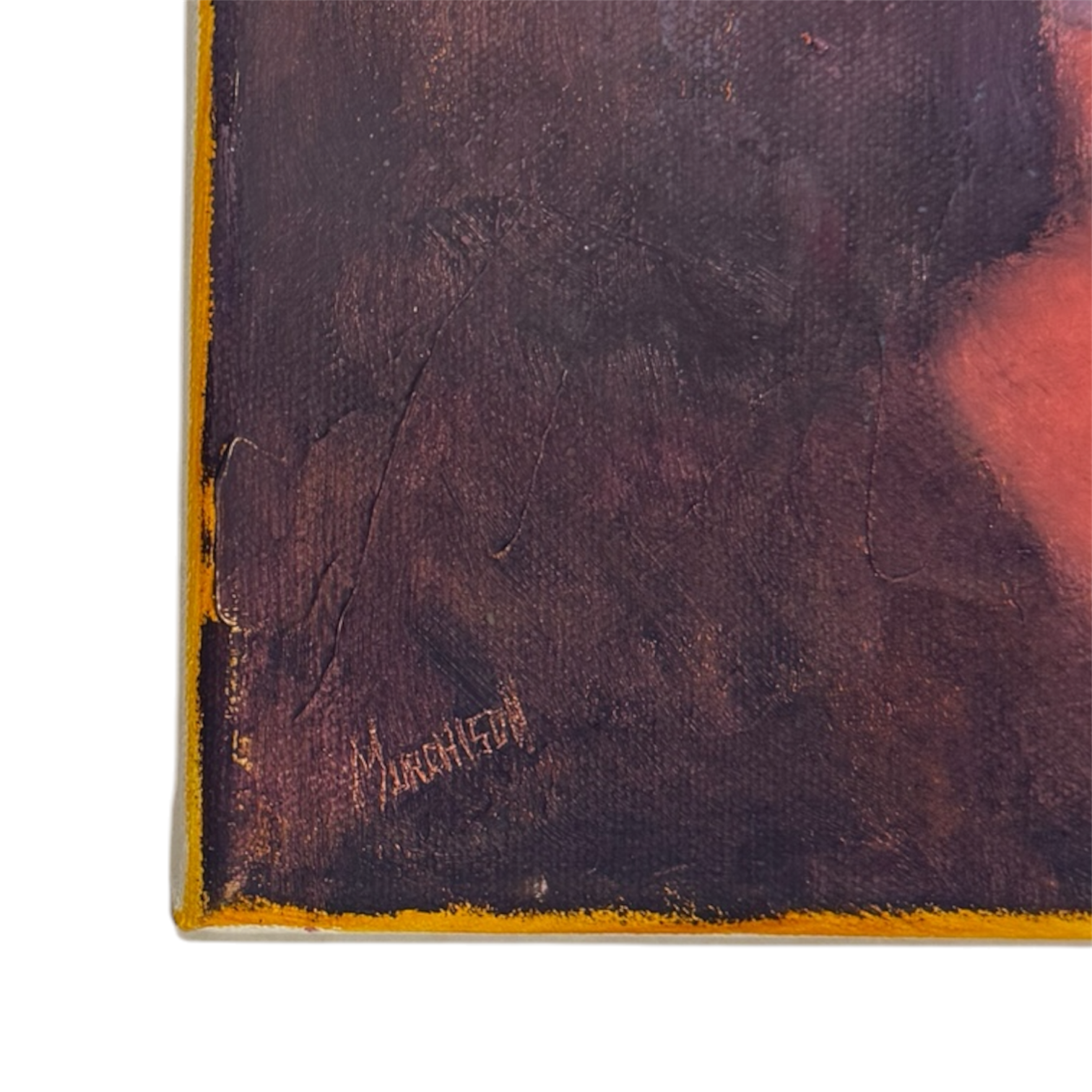 Abstract Oil Painting of Layered Fragmented Shapes