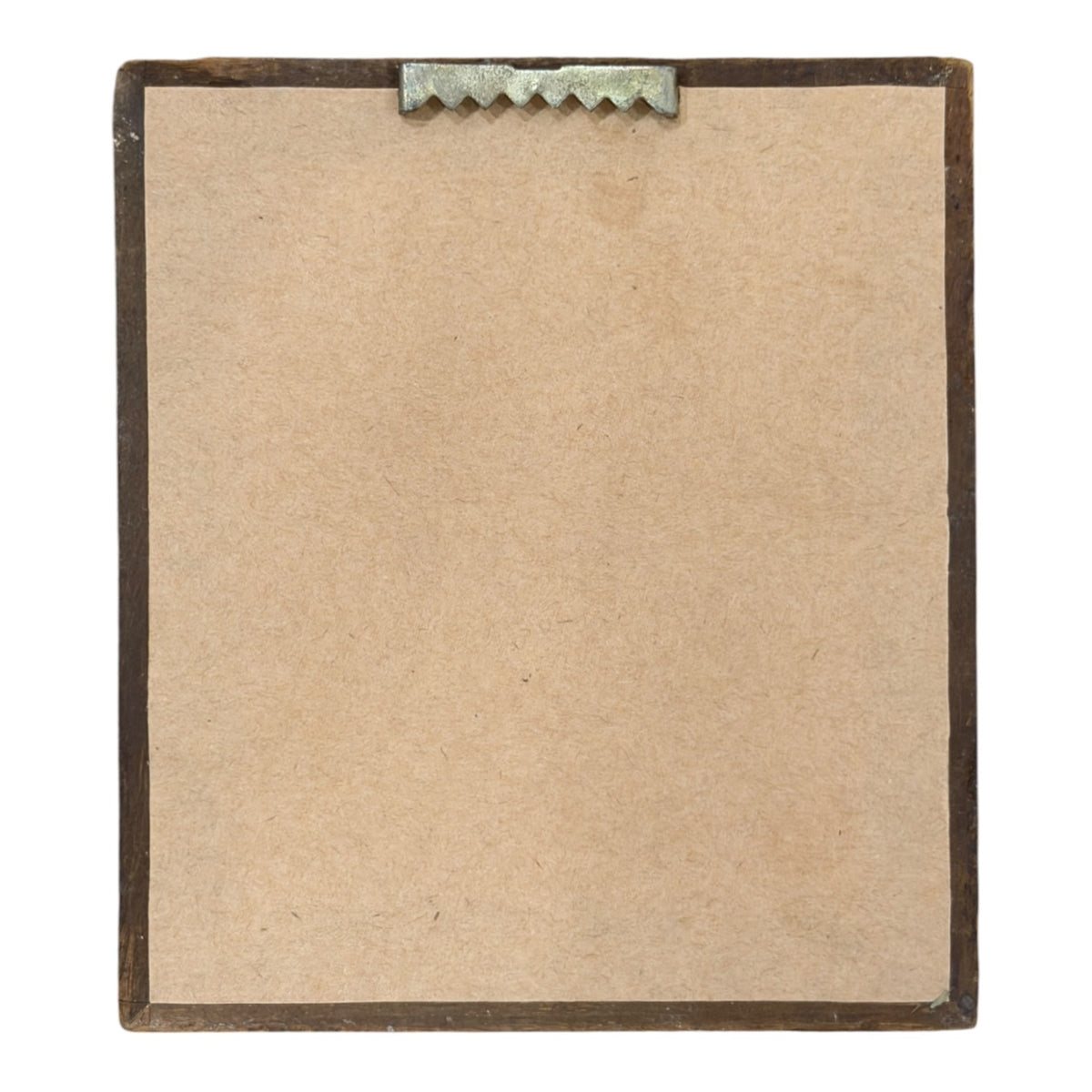 Biomorphic Shapes Against Forest Green Ground in 19th C. Gilt Wood Frame