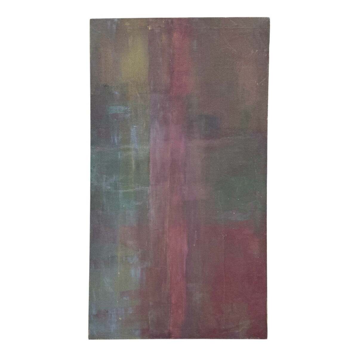 Luminous Colorfield Painting in Pinks and Greens