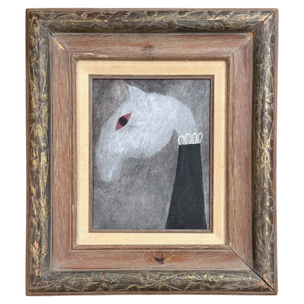 Fantastical Portrait of Horse in Vintage Wood Frame Reserved