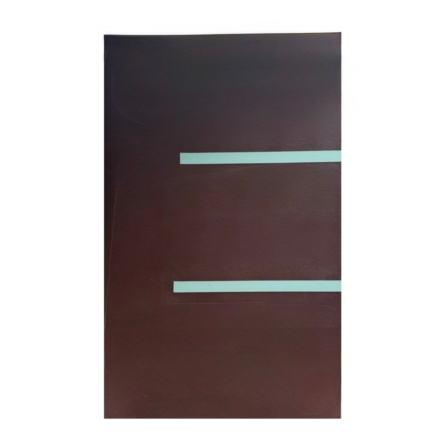 Monumental Minimalist Painting on Canvas in Chocolate Brown and Mint Green