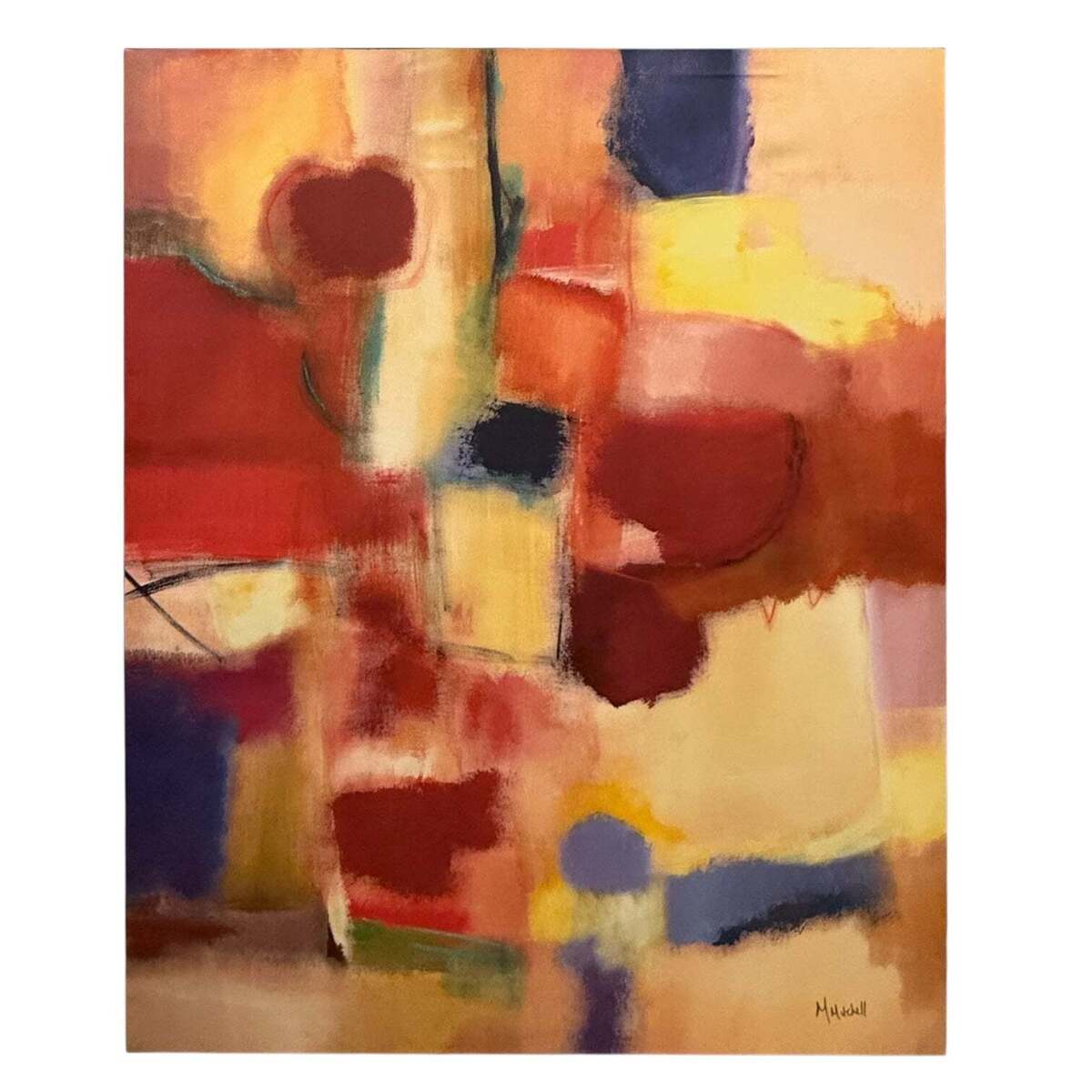 Colorful Abstract Oil Painting on Canvas