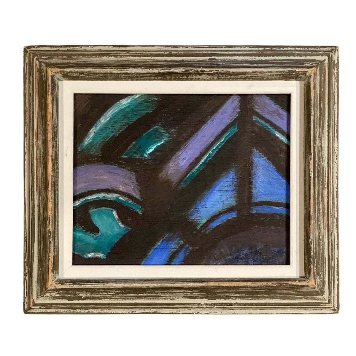 Boldly Colorful  Abstract Painting in Cool Tones