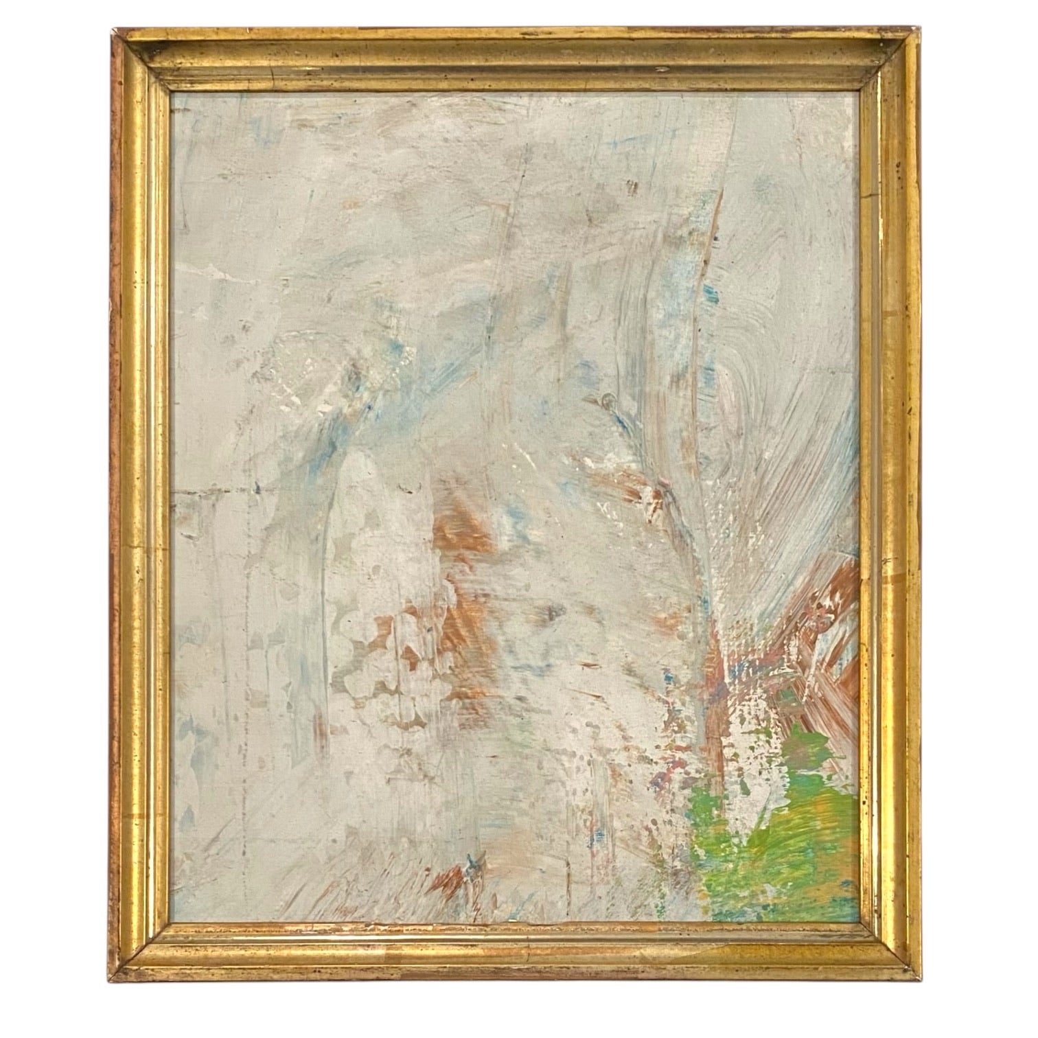 Painterly Ethereal Abstract Landscape in Antique Frame