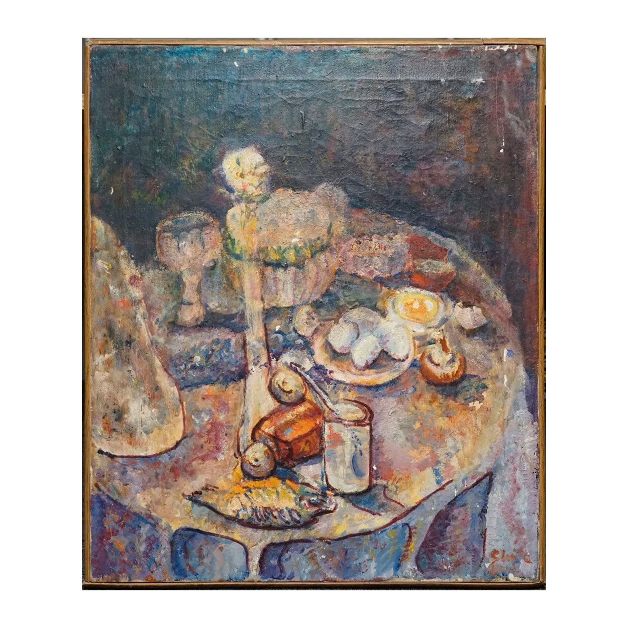 Early 20th Century Still Life Oil Painting in the Manner of Édouard Vuillard